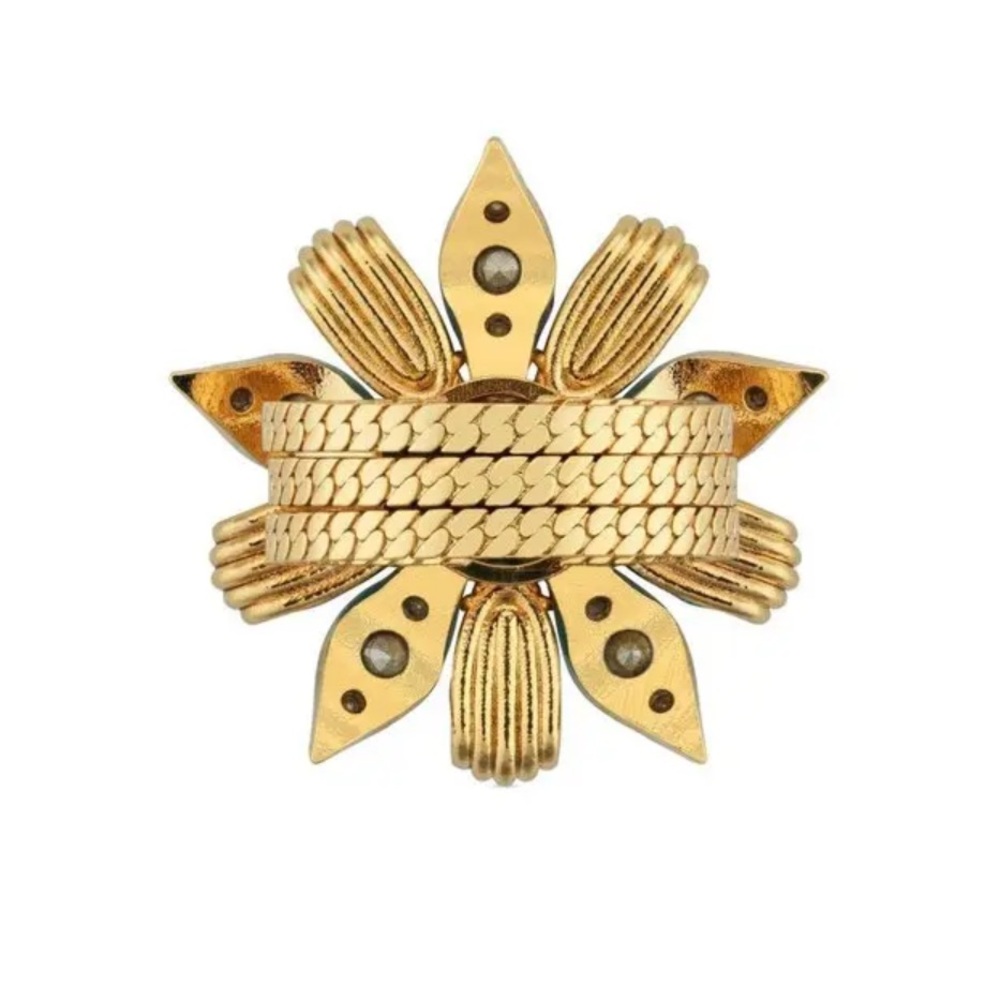 Gucci Interlocking G Stacked Flower Ring - Gold (NWOT) - Picture 5 of 9